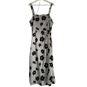 Urban Outfitters Black and White Floral Midi Dress
